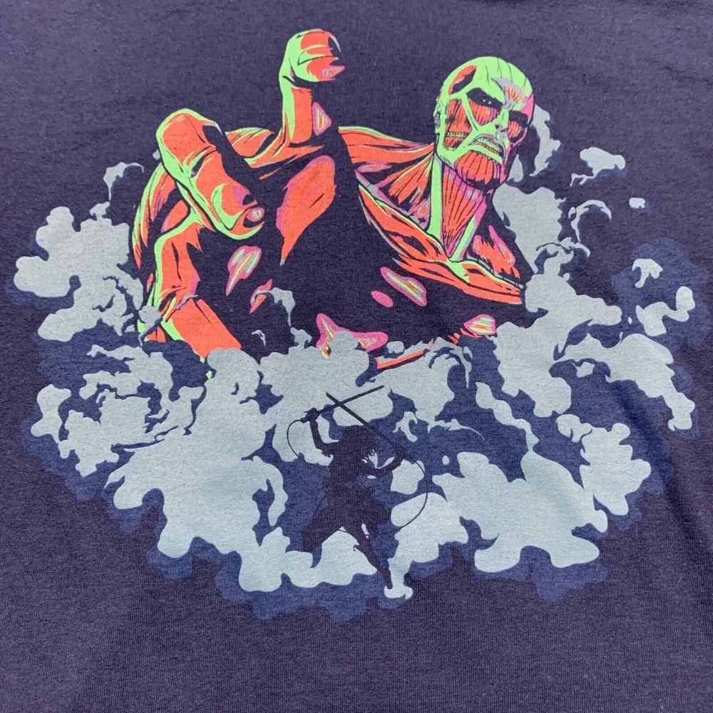 Attack On Titan T Shirt Womens 2XL XXL Blue Season 2 Loot Wear Exclusive Graphic